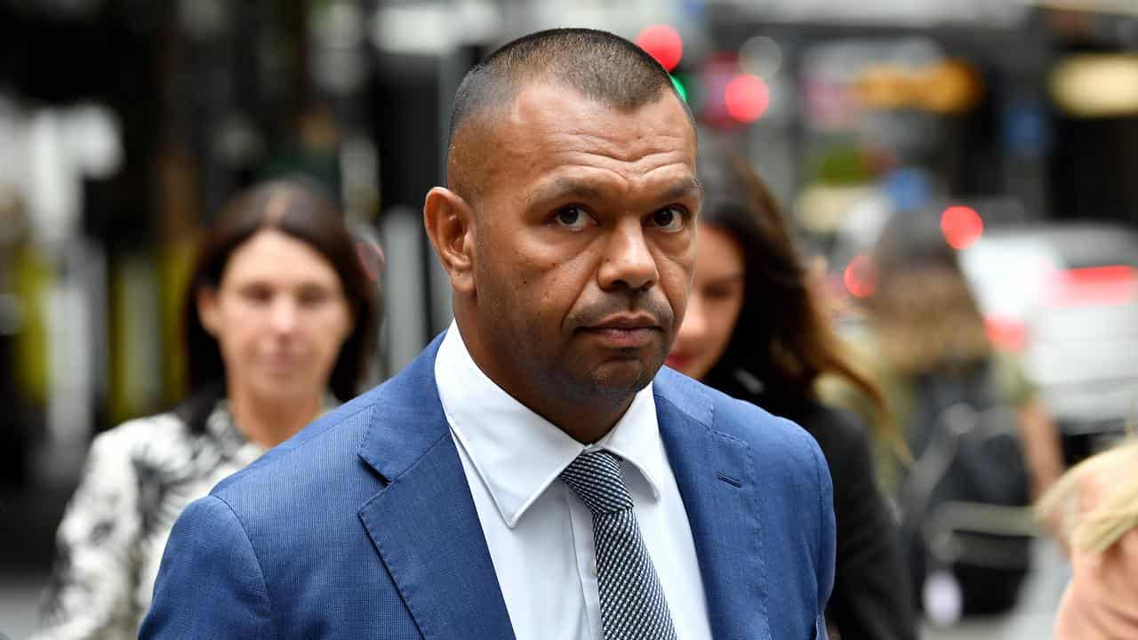 Kurtley Beale arrives at the Downing Centre District Court