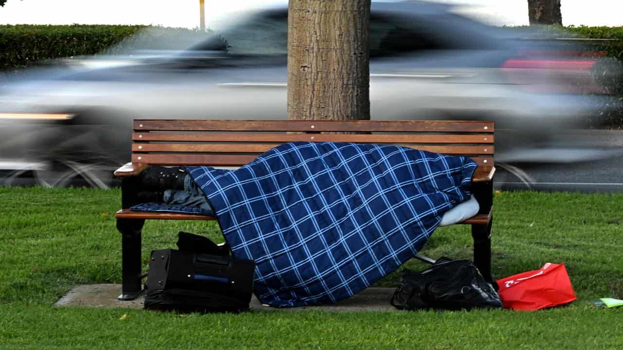 A homeless person in Perth.