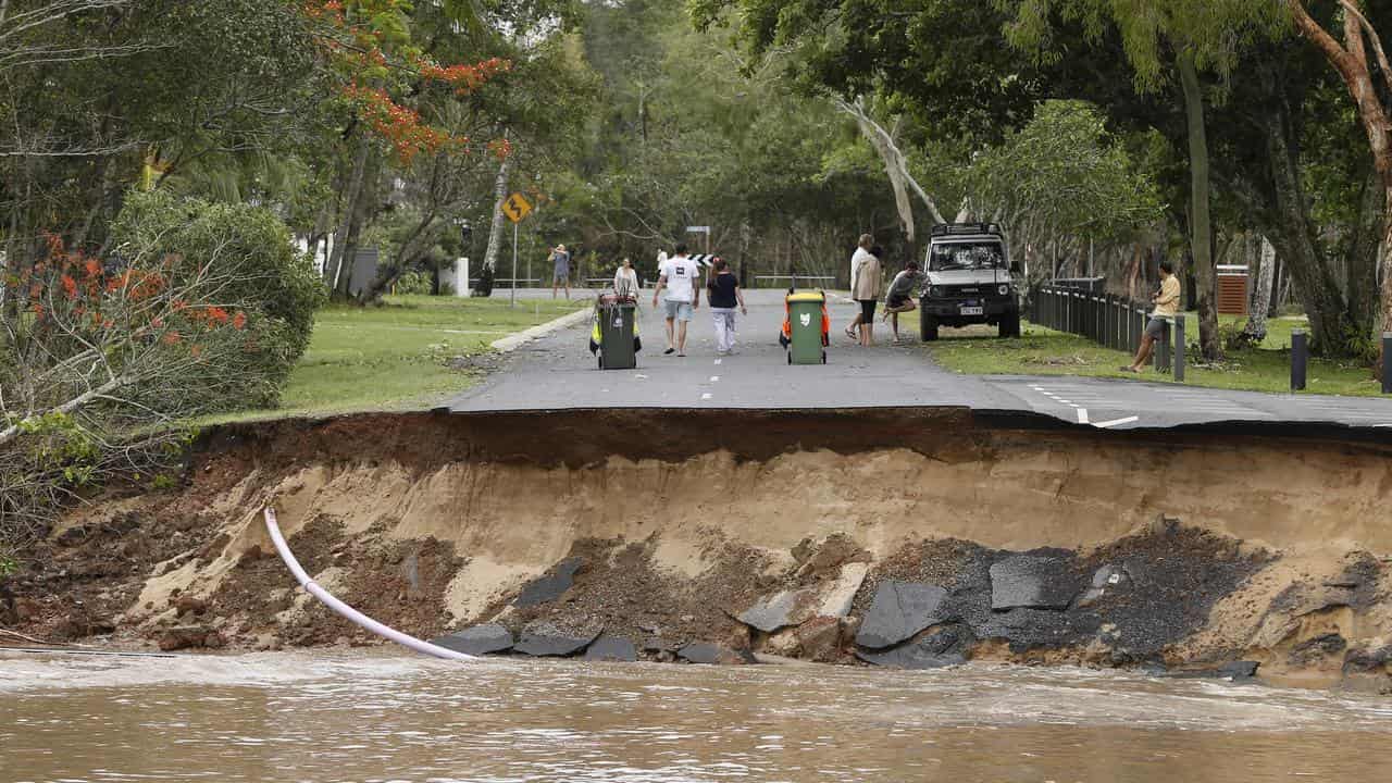 Road washed away in Cairns (file image)