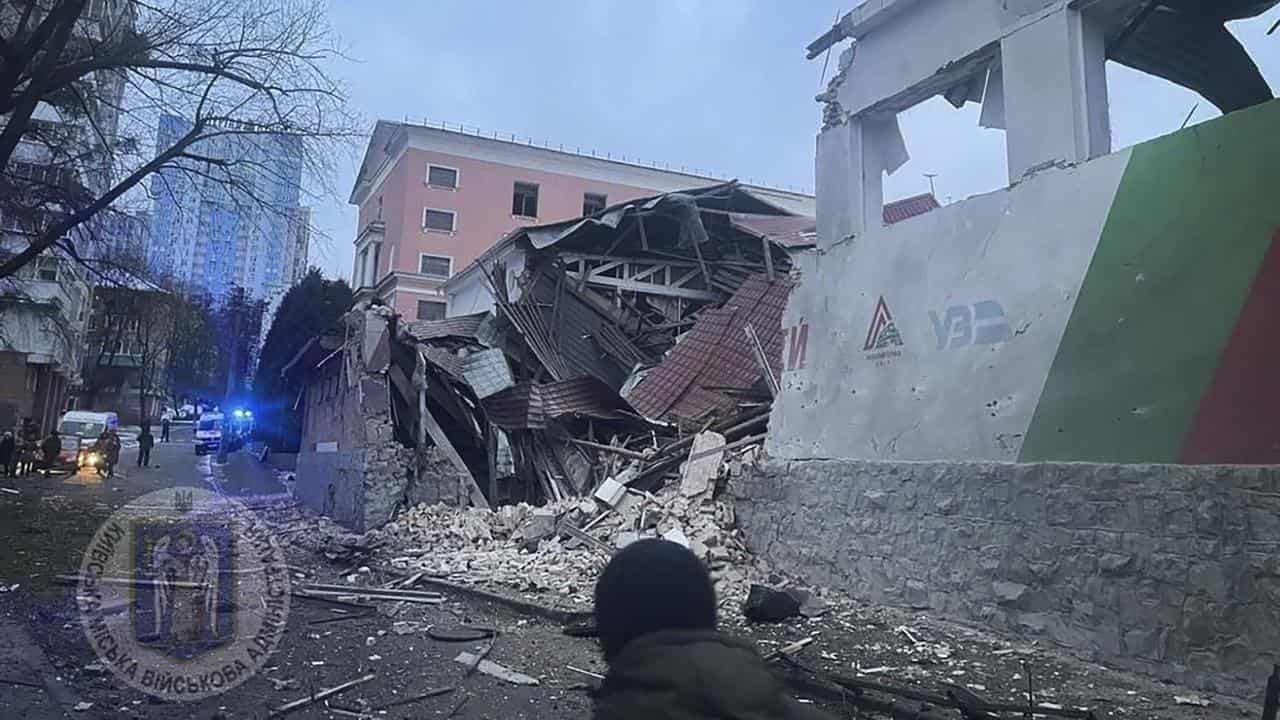 A building destroyed by missiles