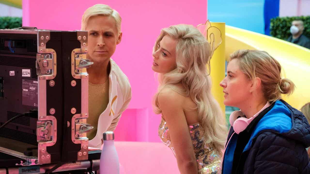 Ryan Gosling, Margot Robbie and Barbie director Greta Gerwig