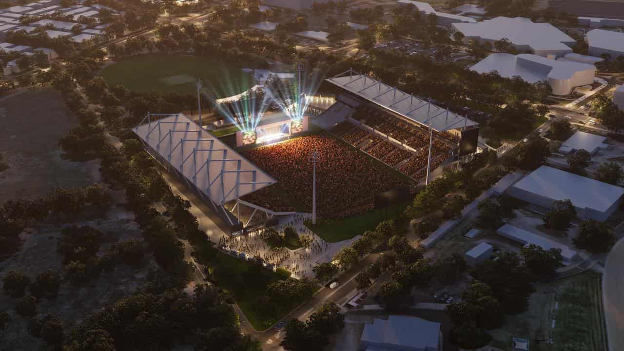 An artist's impression of the new Penrith Stadium 