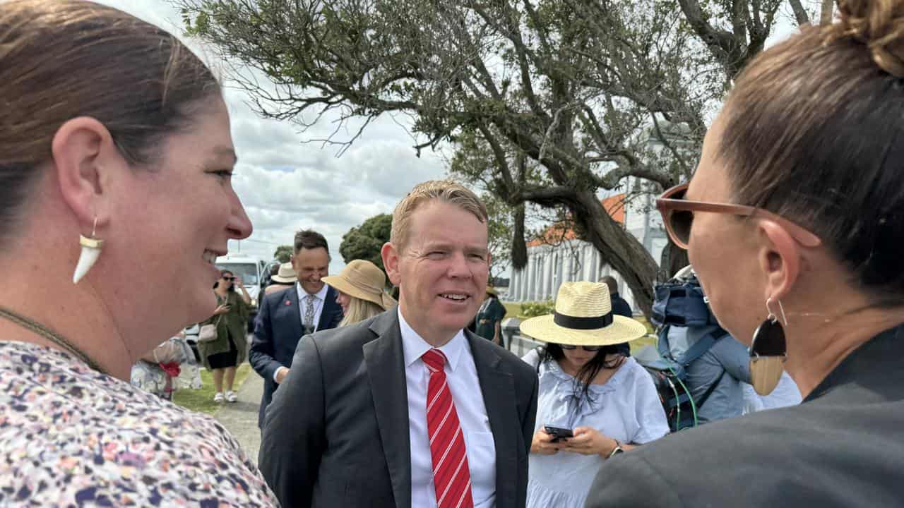 Labour leader Chris Hipkins at Ratana Pa