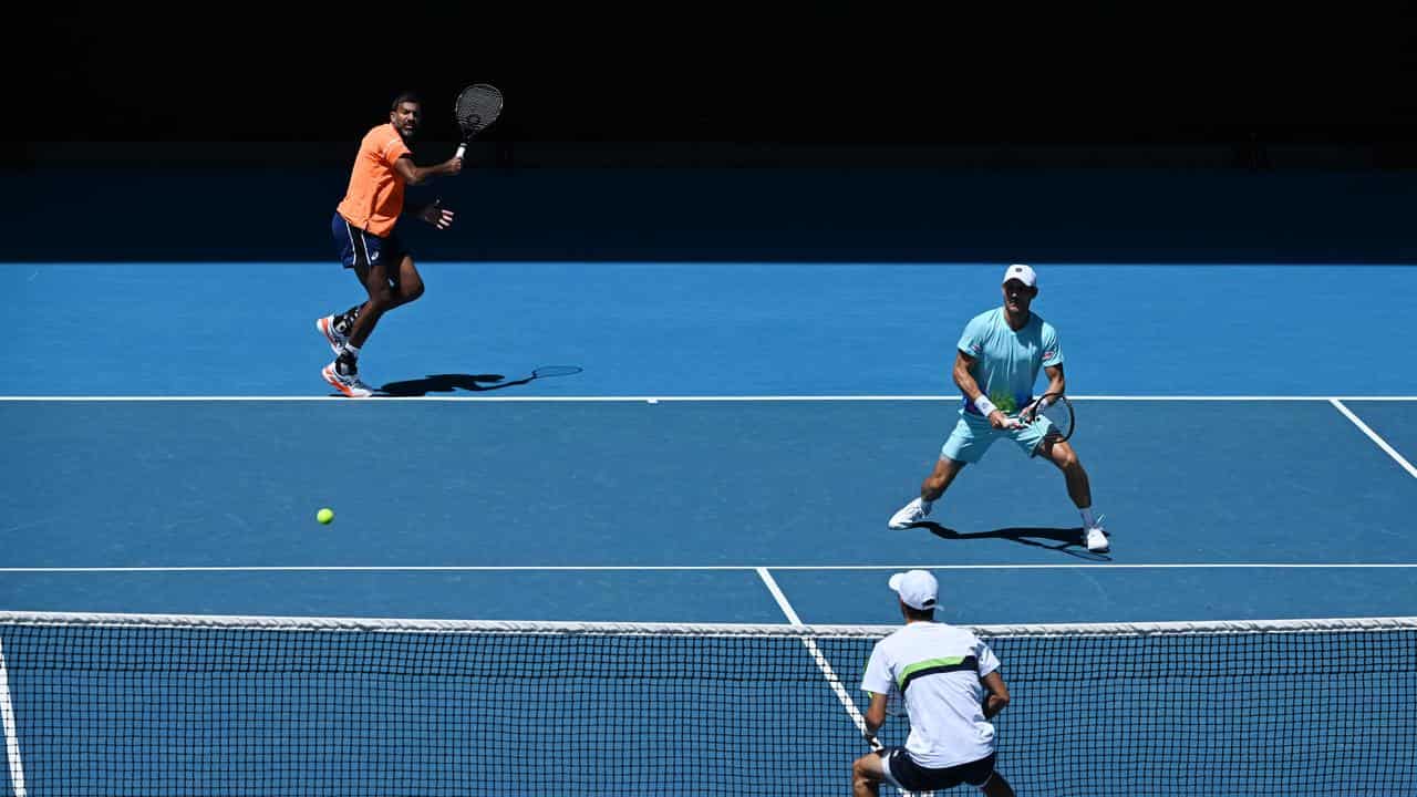 Rohan Bopanna (left) and Matt Ebden (right).