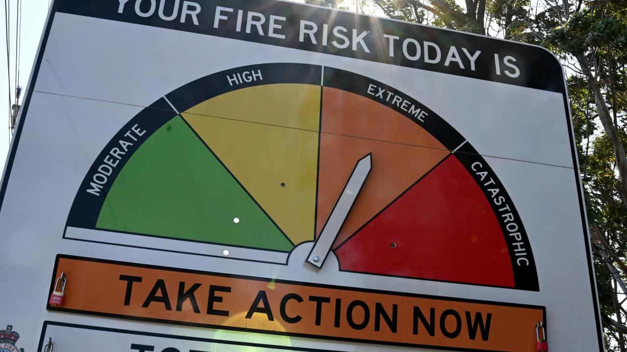 A bushfire danger advisory sign (file image)