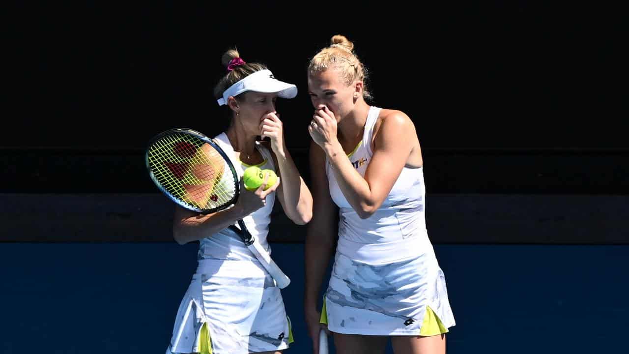 Storm Hunter (left) and Katerina Siniakova.