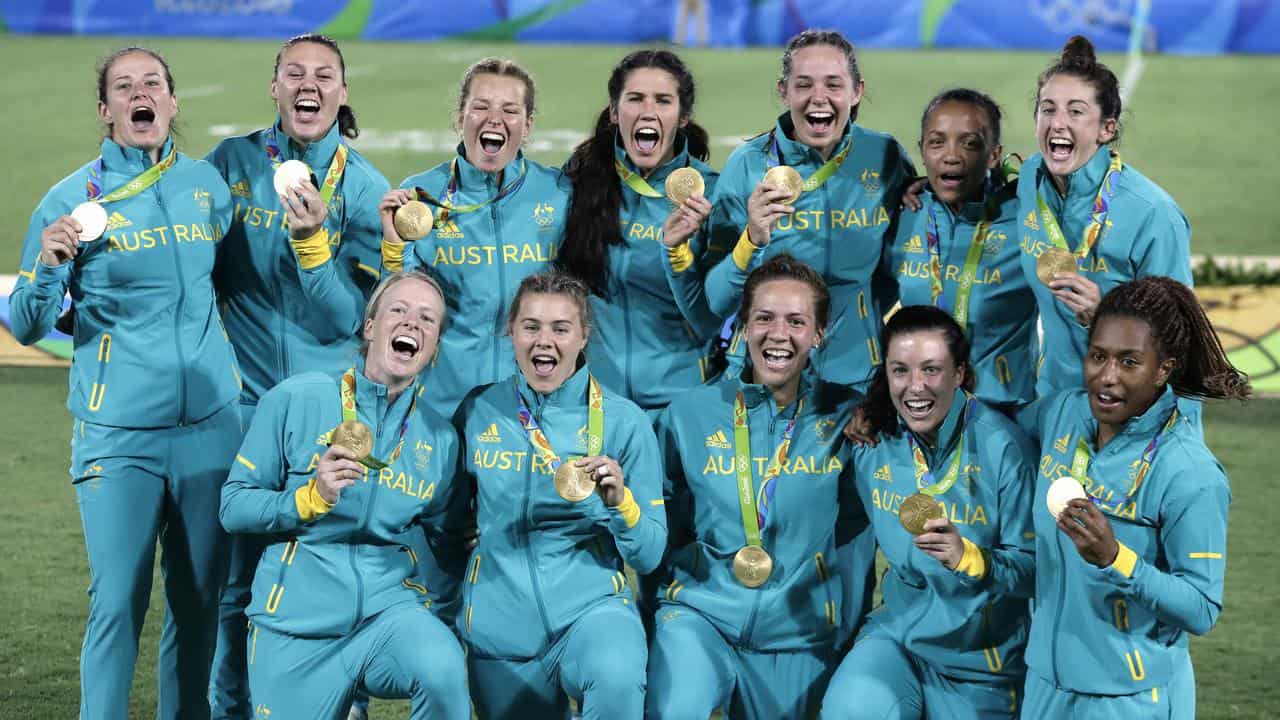 Australia's Rio 2016 rugby sevens gold medallists.