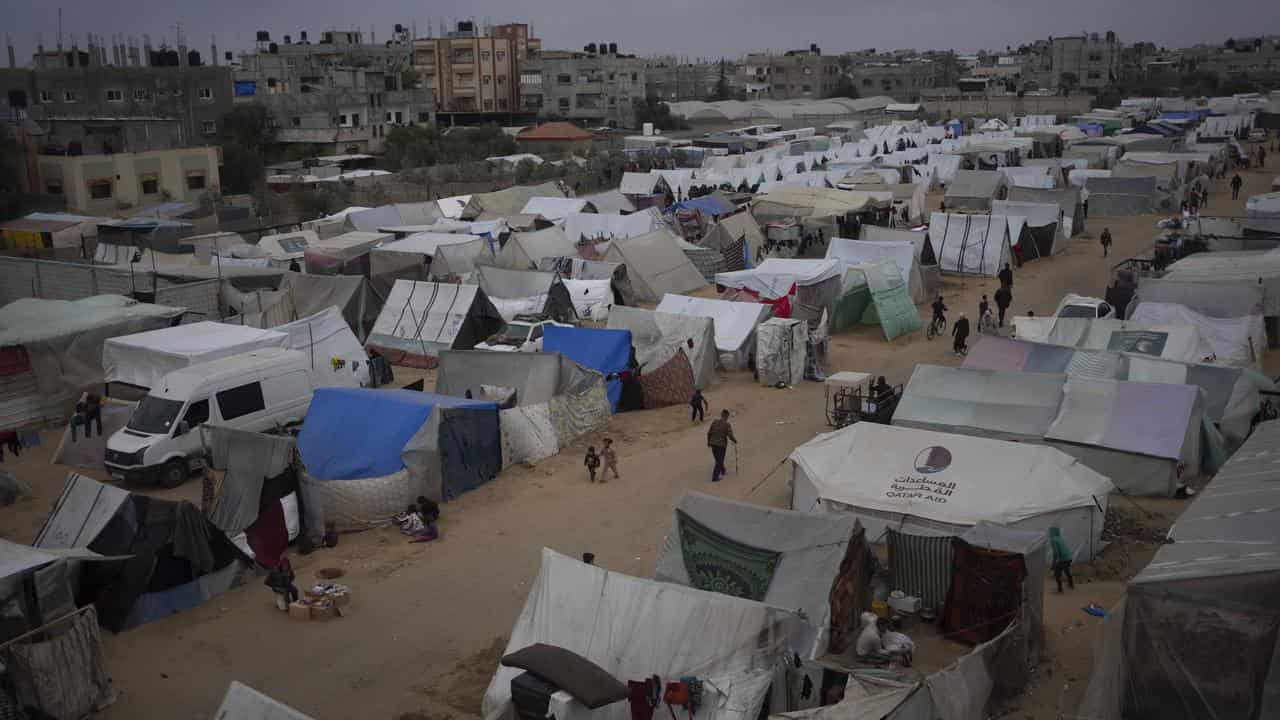 Palestinians displaced by the Israeli ground offensive