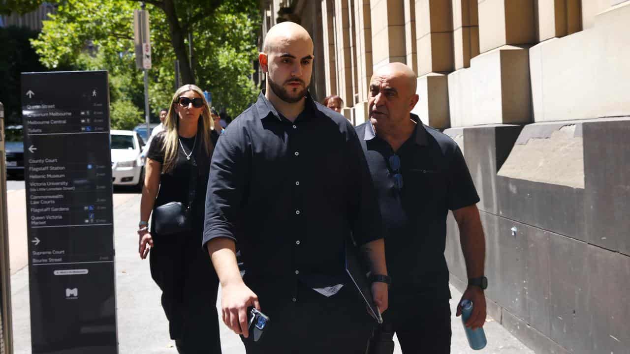 Celeste Manno's brother Alessandro (left) and father Tony Manno