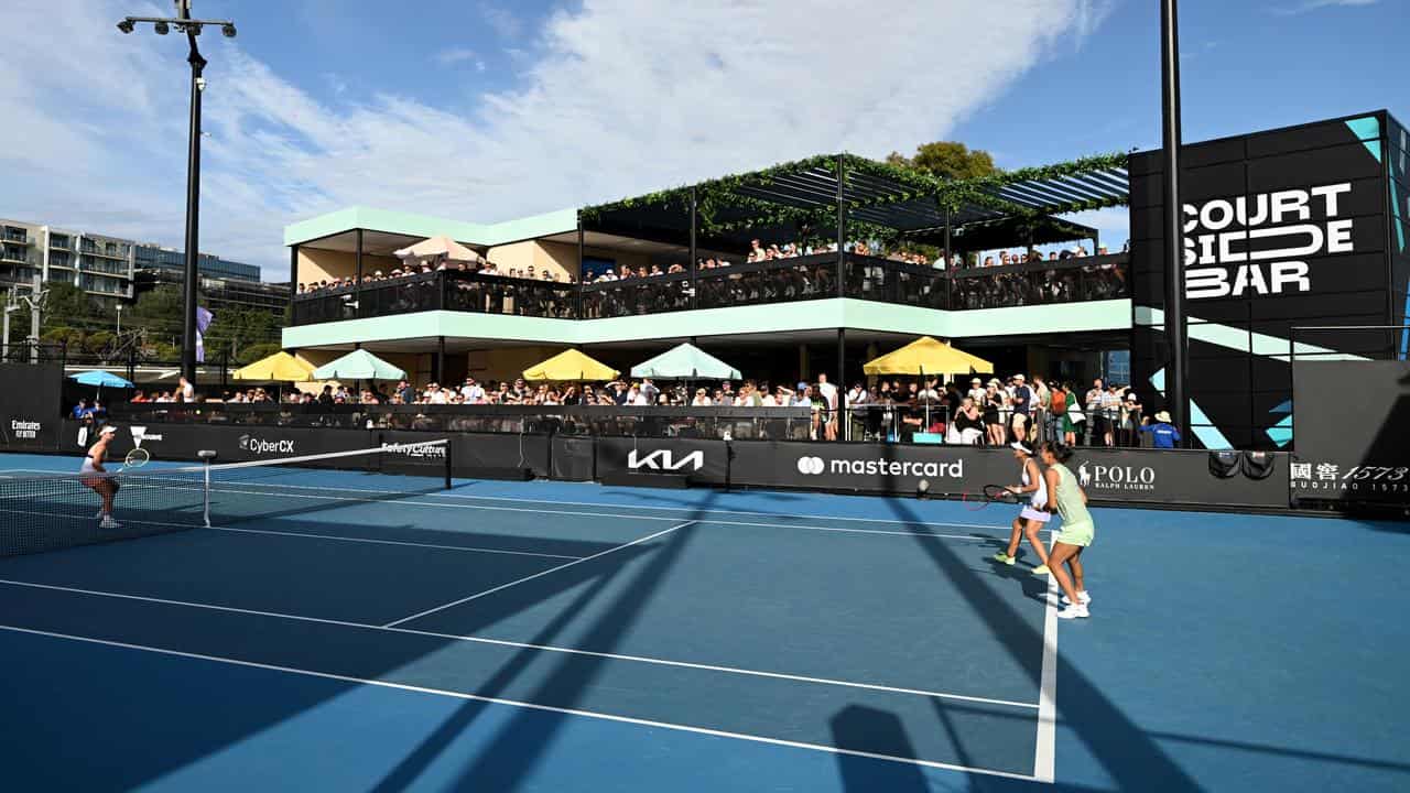 The bar at Court 6 at the Australian Open.