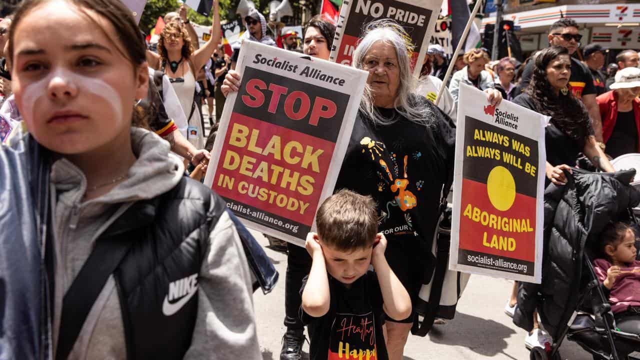 An Invasion Day rally in Melbourne