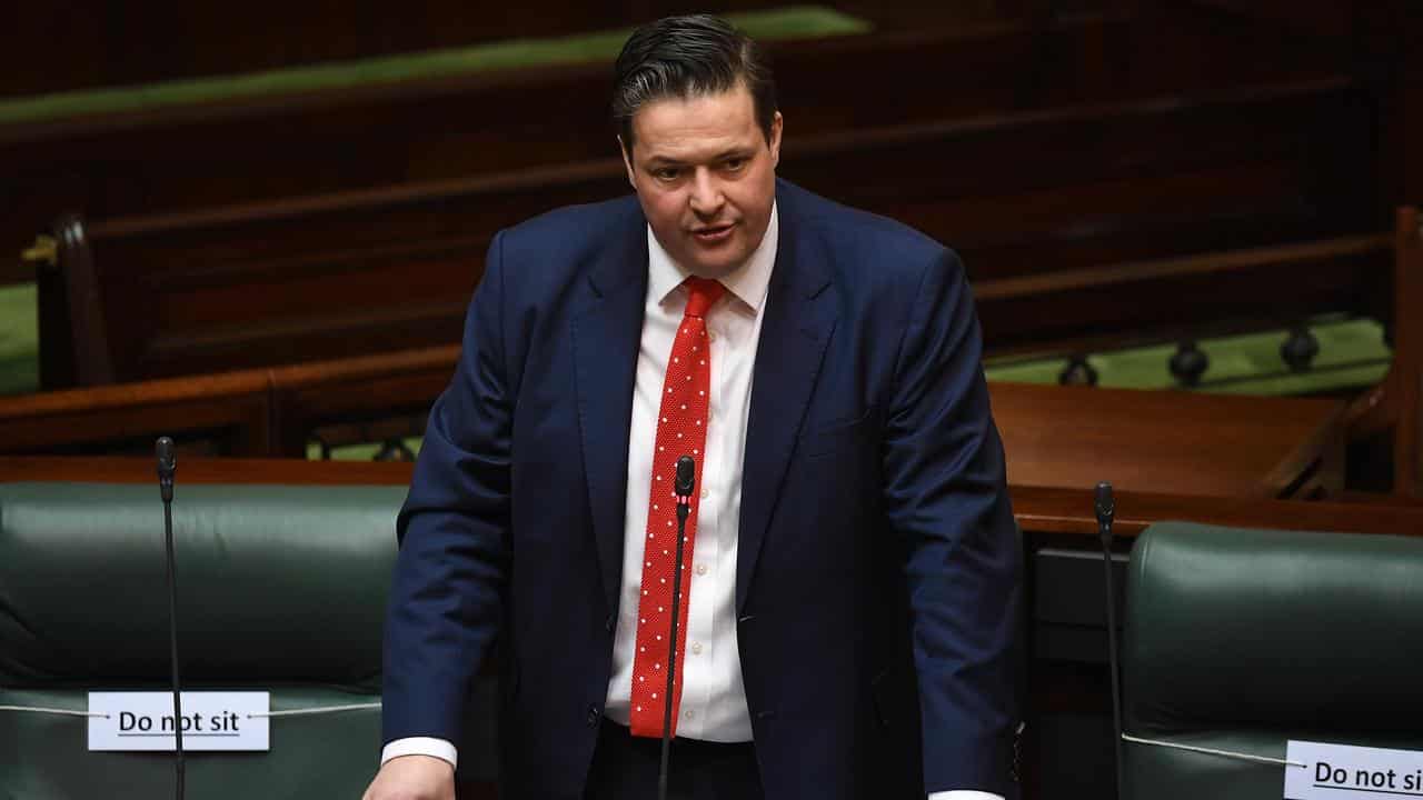 Will Fowles in Victoria's parliament in 2020.