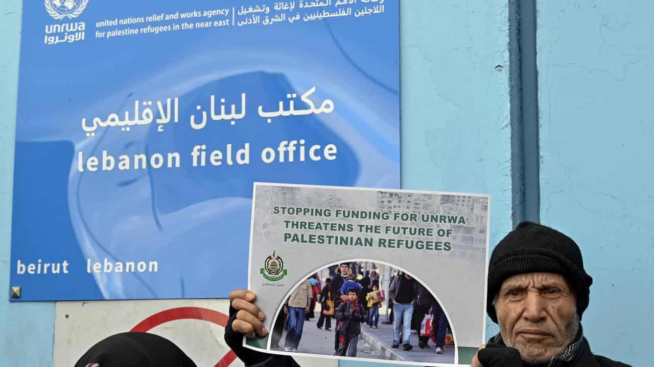 Lebanon protest in support of UNRWA