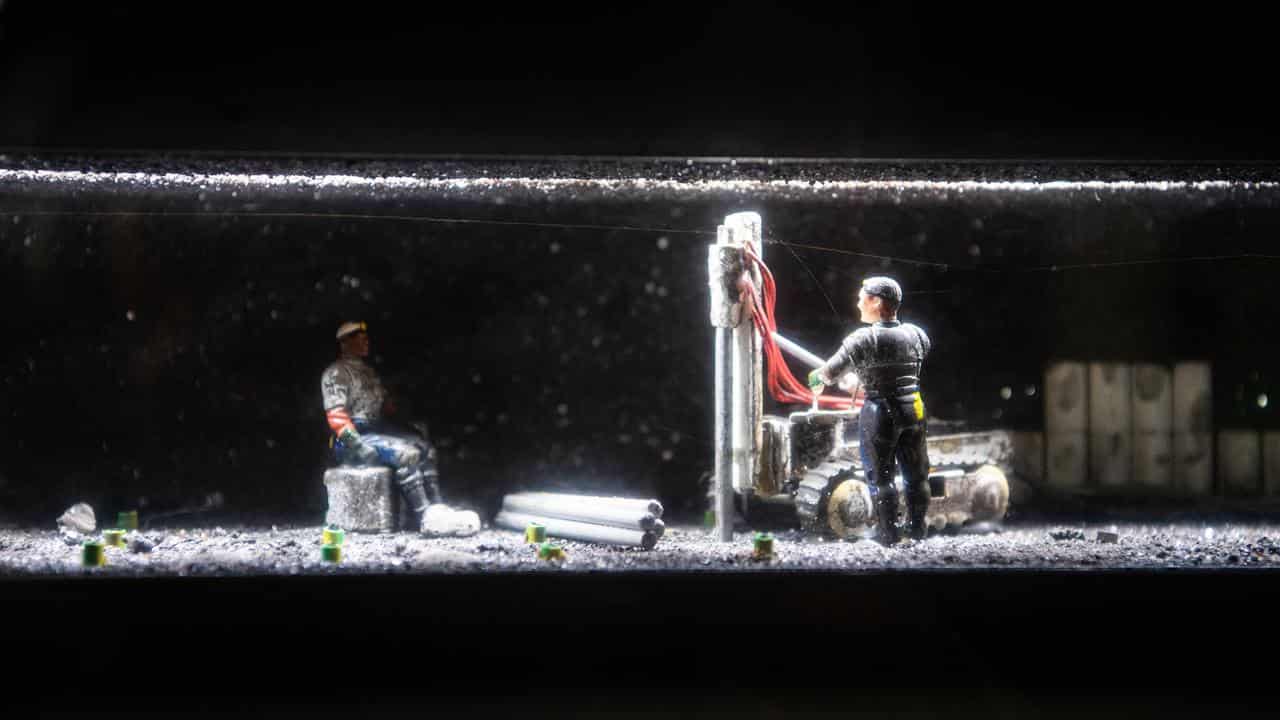 Mining diorama at White’s Mineral Art and Mining Museum in Broken Hill