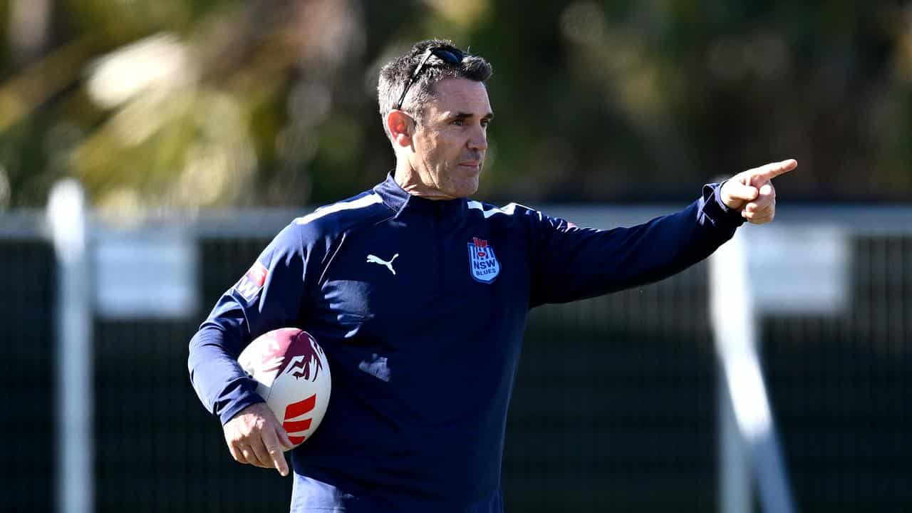 Brad fittler during his time as NSW Blues coach.