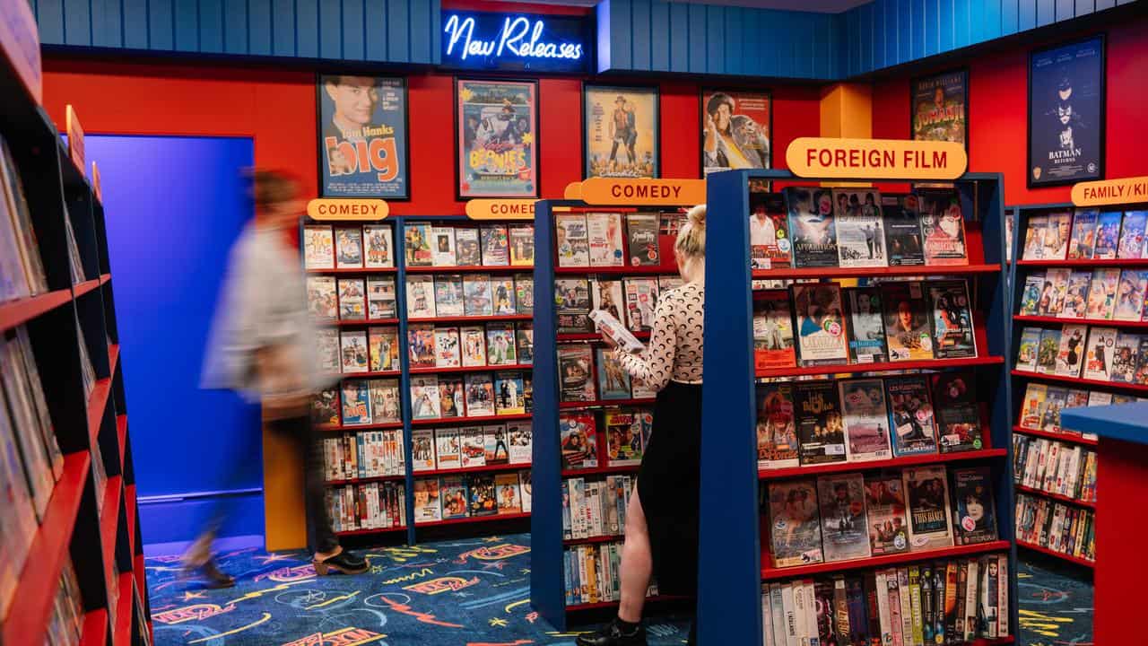 The 1990s era video rental store recreated by artist Callum Preston