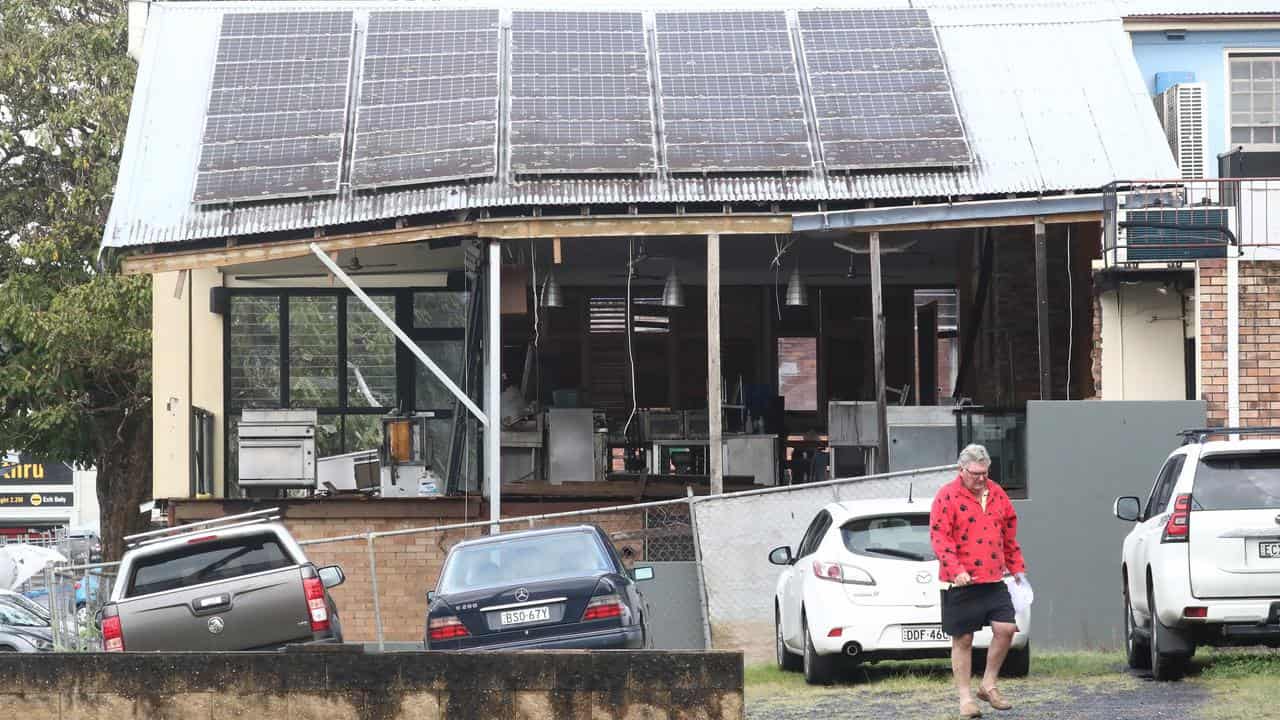 A gutted house after floods in Lismore, 2022