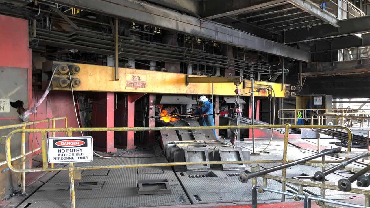 Worker at a nickel smelter.