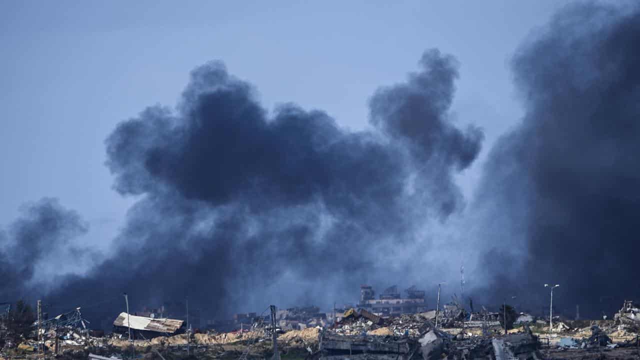 Smoke after an Israeli bombardment in the Gaza Strip