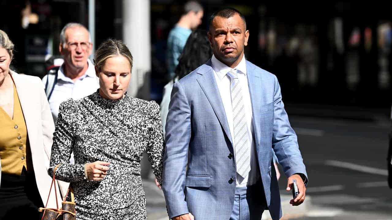 Kurtley Beale and wife Maddi (file image)