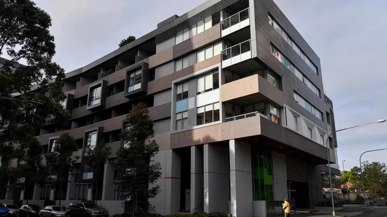 A six-storey apartment building 