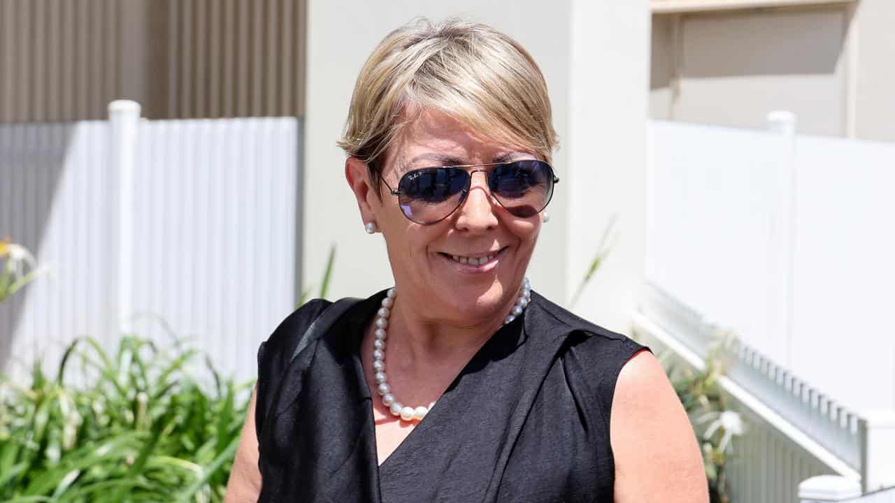 Suzi Milgate leaves the Darwin Local Court in Darwin