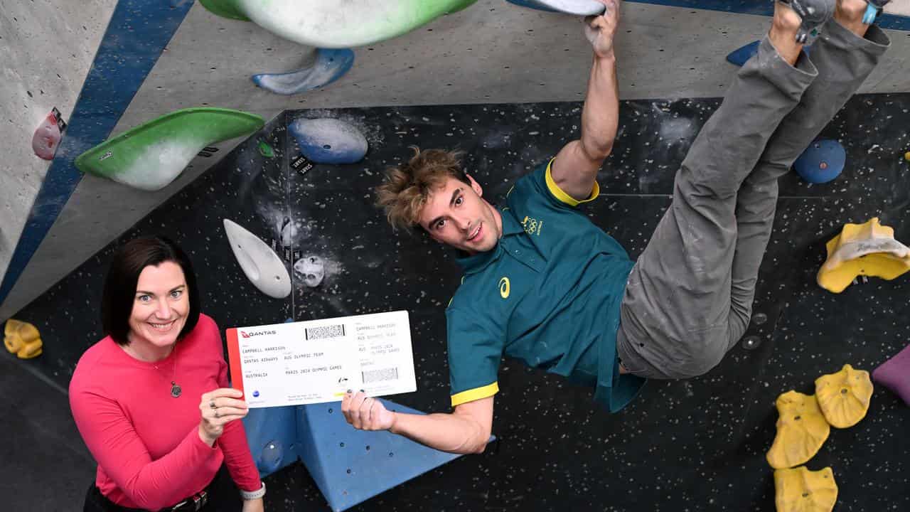 Anna Meares and Campbell Harrison.