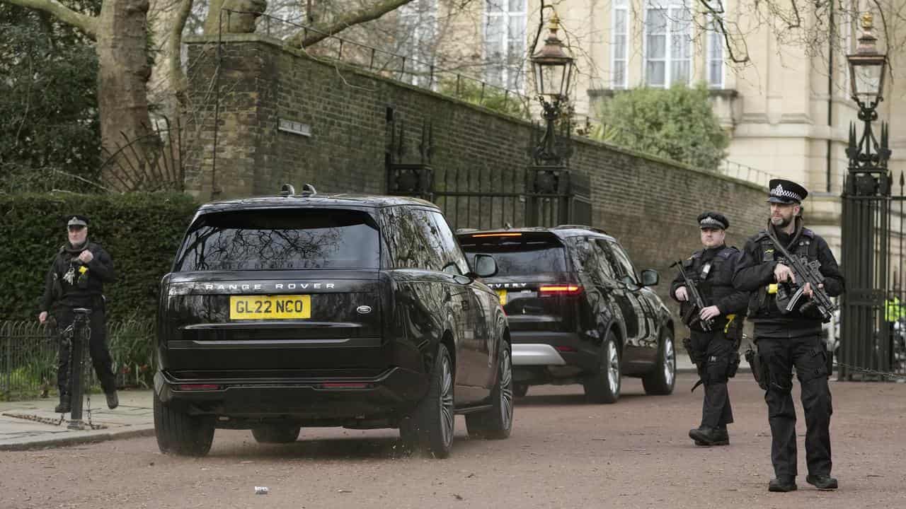 Prince Harry arrives at Clarence House