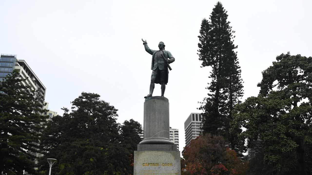 The Captain Cook statue in Hyde Park in Sydney