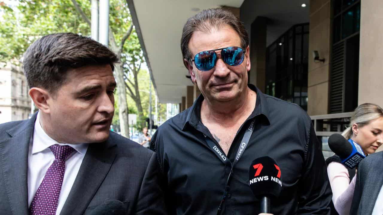 John Setka outside the Melbourne Magistrates' Court