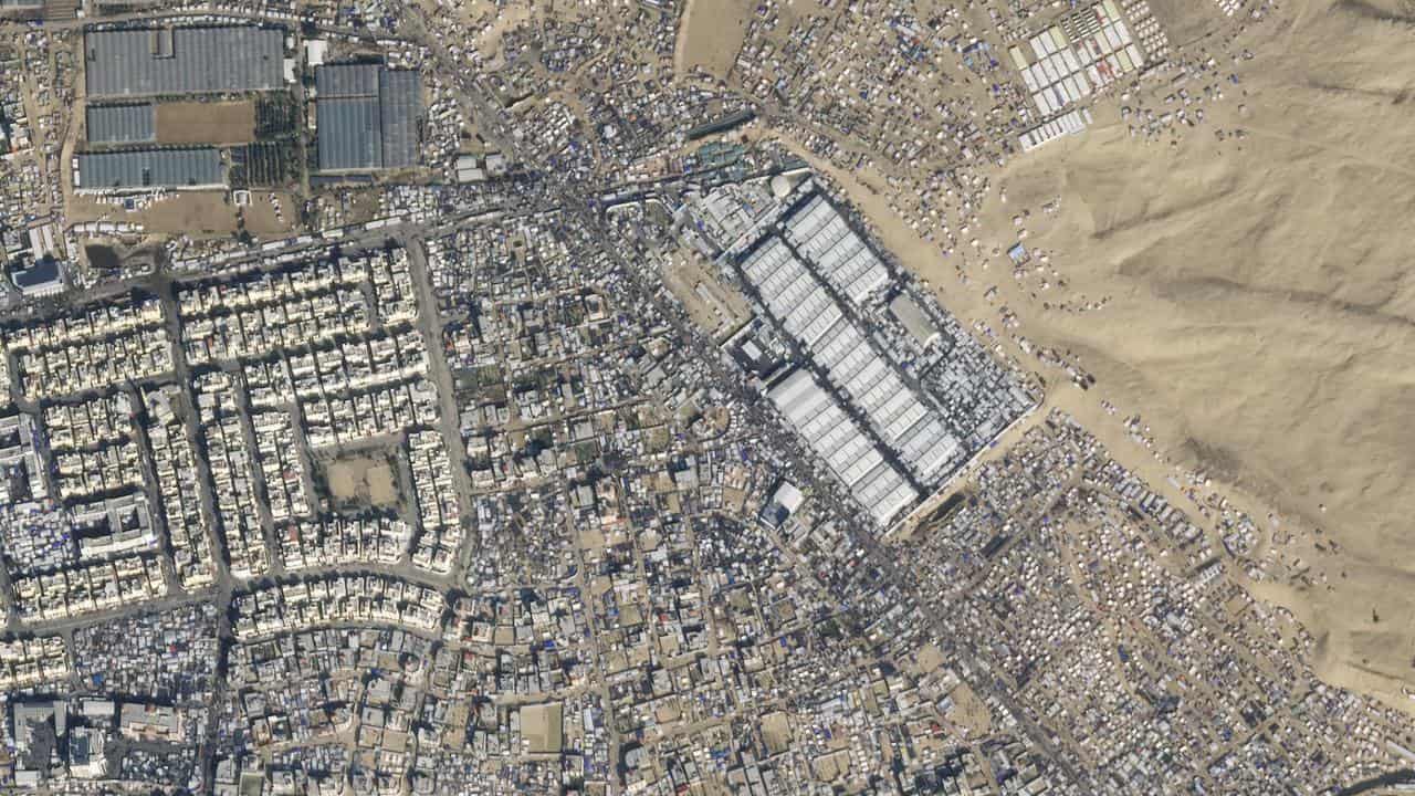 Planet Labs PBC photo shows the southern Gaza town of Rafah