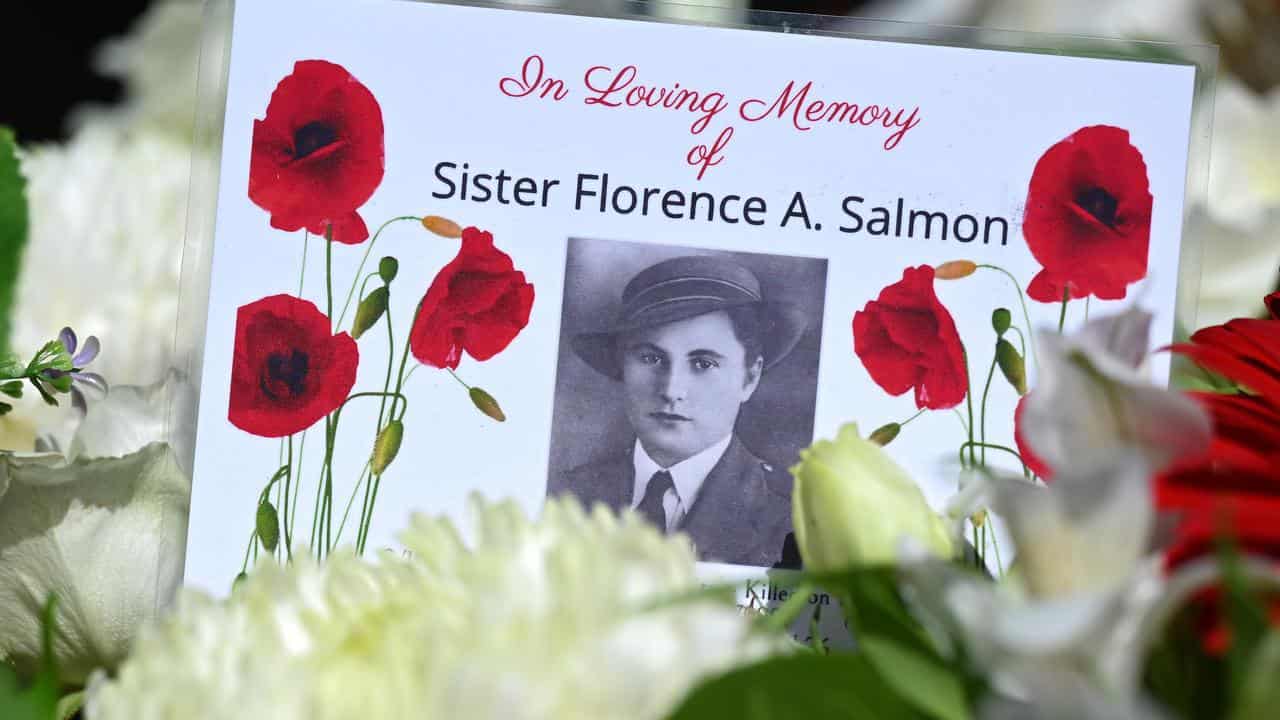 Notes on wreaths at the POW memorial in Ballarat