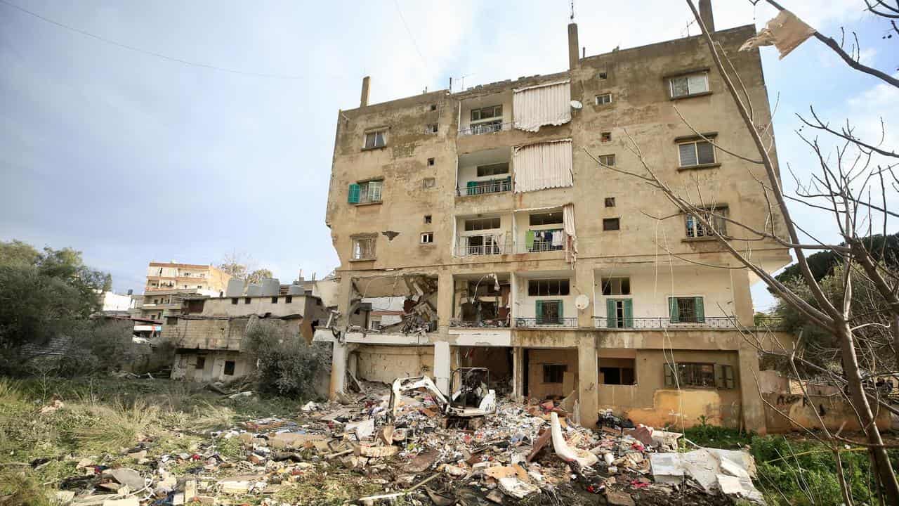 A damanged building in Nabatieh