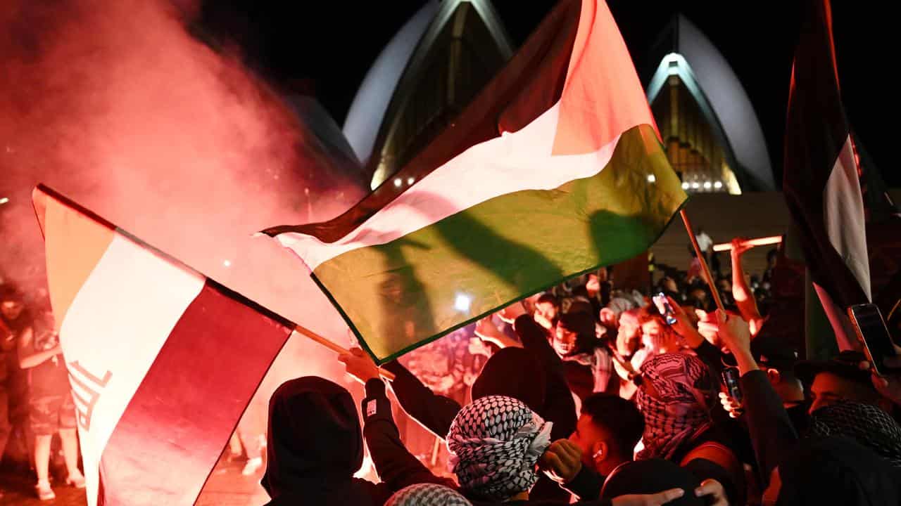 People at the rally (file image)