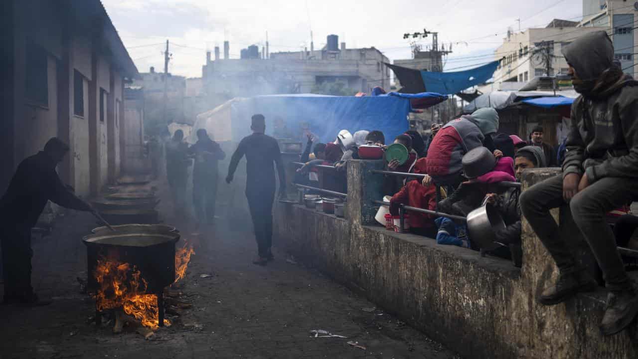 Palestinians in Rafah 