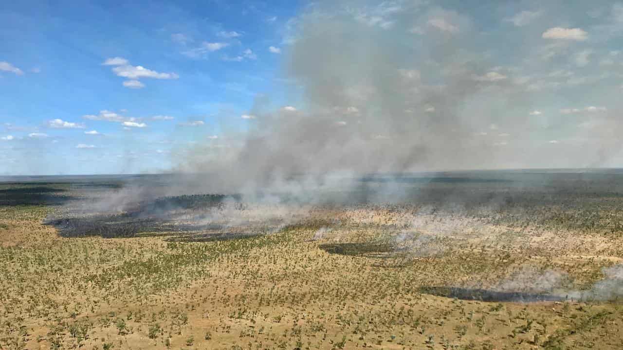 Controlled burn in central Australia