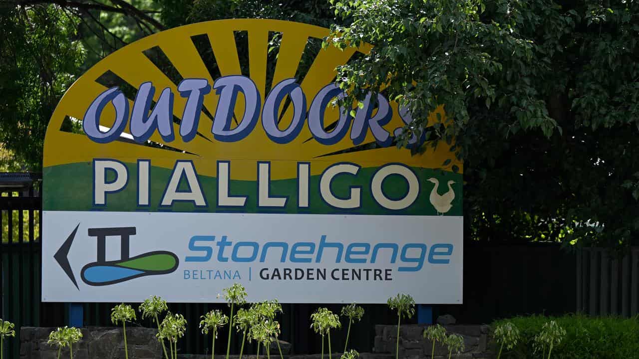 Sign at the Stonehenge Beltana garden centre in Canberra