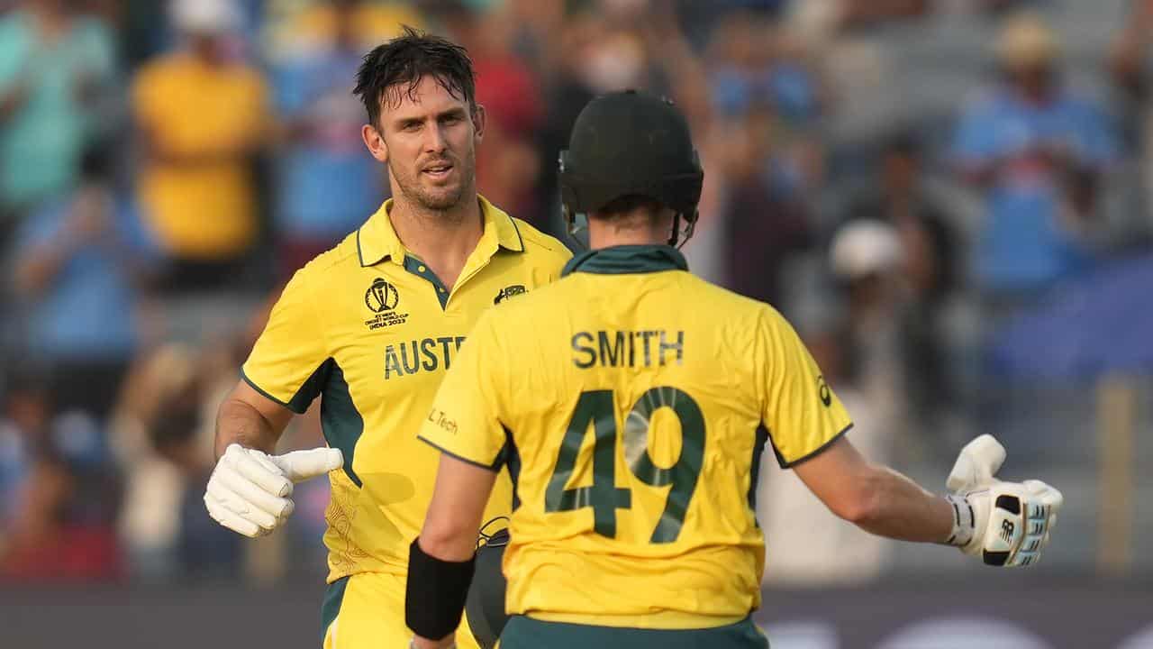 Mitch Marsh and Steve Smith.