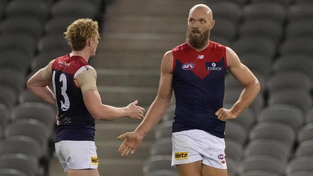 Clayton Oliver and Max Gawn.