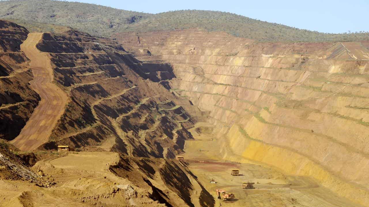 Open cut iron ore mine