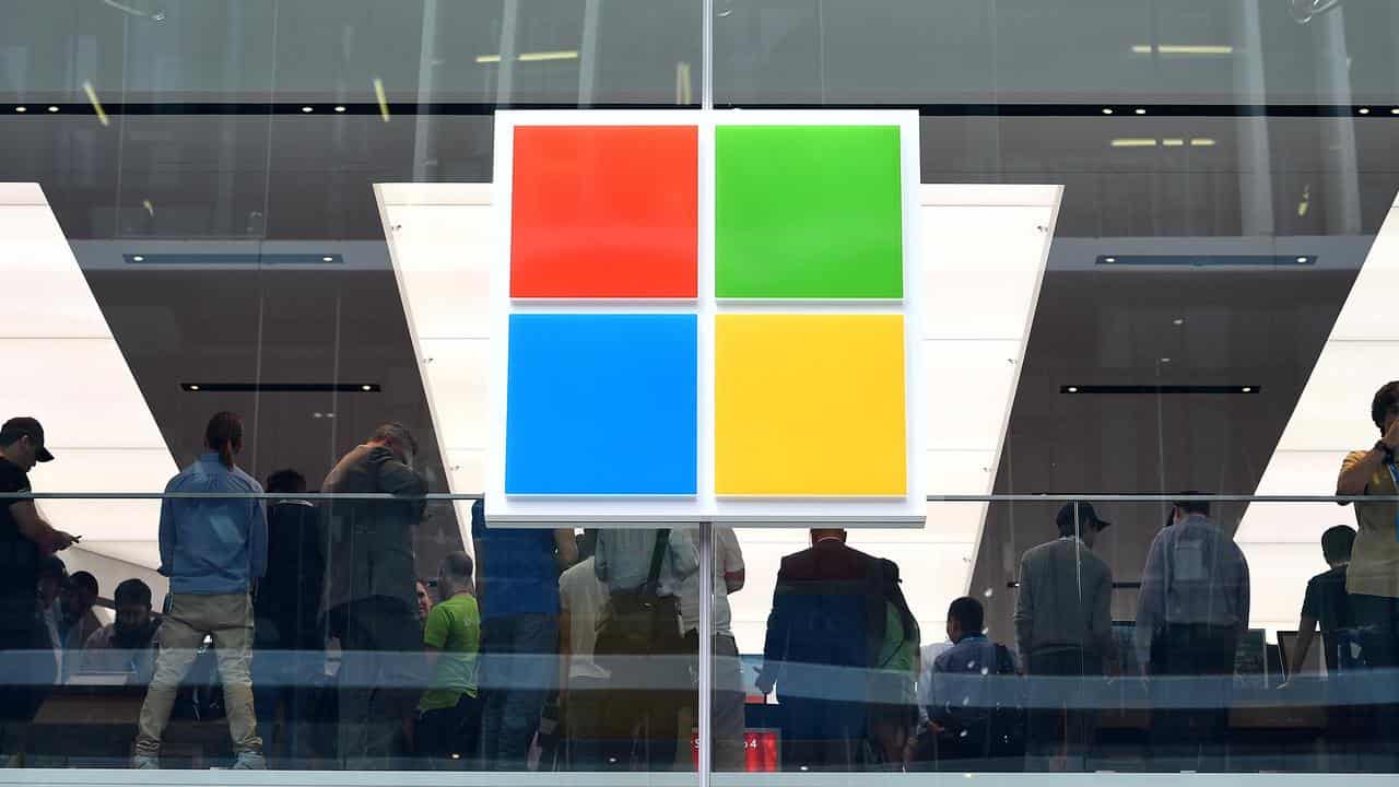 Customers in a Microsoft store in Sydney (file image)