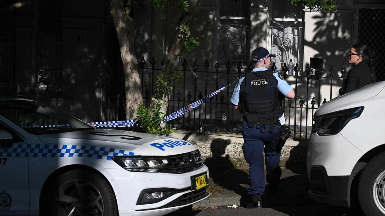 NSW Police and detectives at the home.