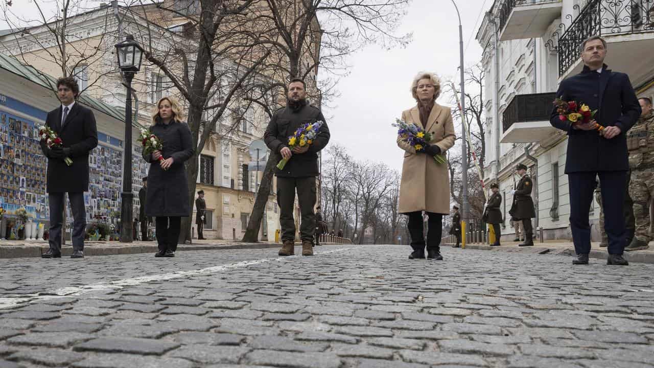 Leaders from Canada, Italy, Belgium and the European Union in Kyiv