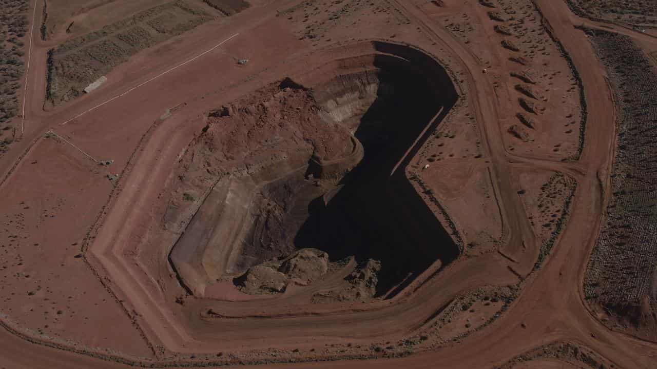 An aerial view of Lynas Corp's Mt Weld mine in Western Australia.