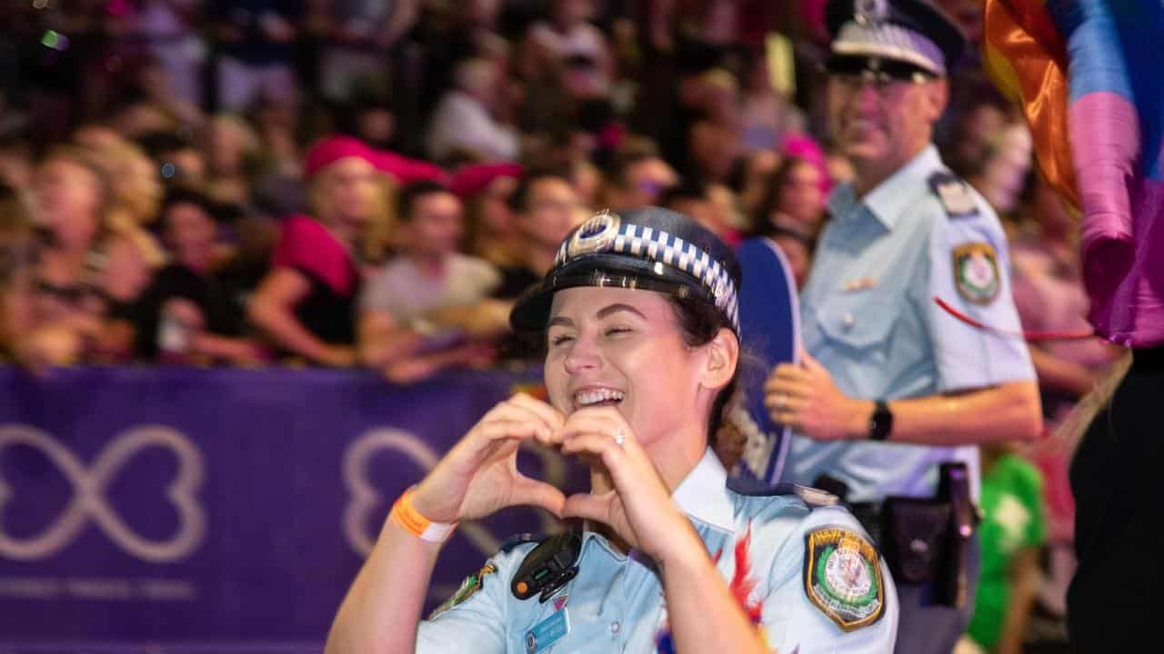 Police officer at the Mardi Gras