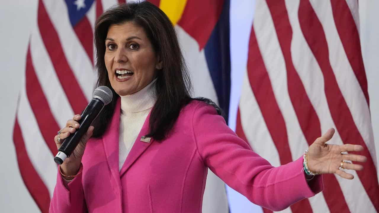 Republican presidential candidate Nikki Haley