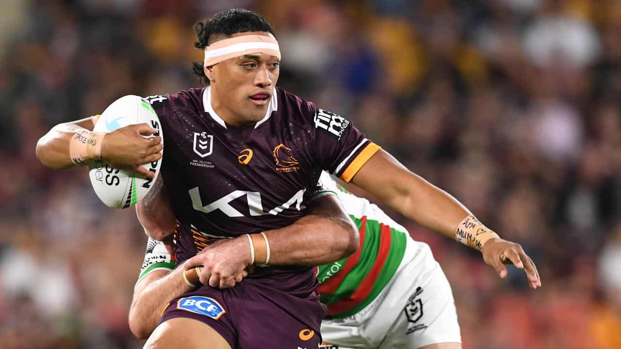 Teui Robati playing for the Broncos (file image)