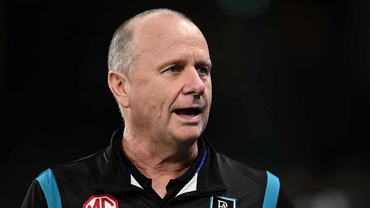 Port Adelaide coach Ken Hinkley. 