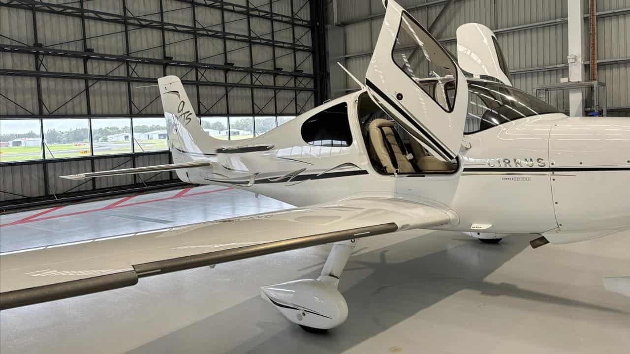 The light aircraft taken for forensic testing