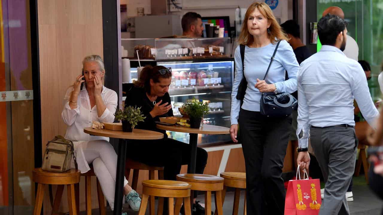 People at a Sydney cafe